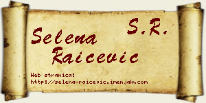 Selena Raičević vizit kartica